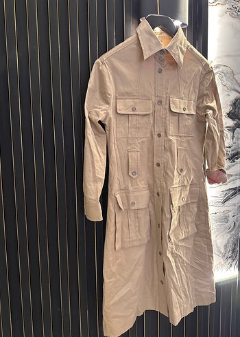 Burberry Bej Uzun Keten elbise Kadın - Görsel 4