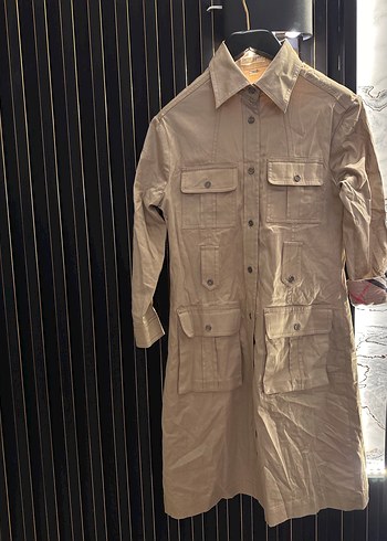 Burberry Bej Uzun Keten elbise Kadın