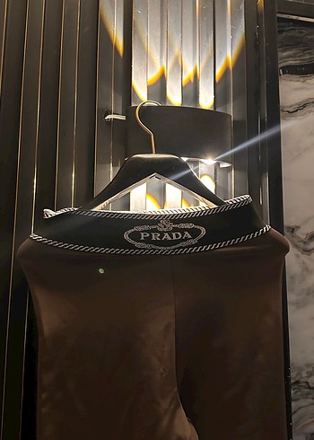 s Beden Parlak deri Kadın Tayt, Kemerli, Prada