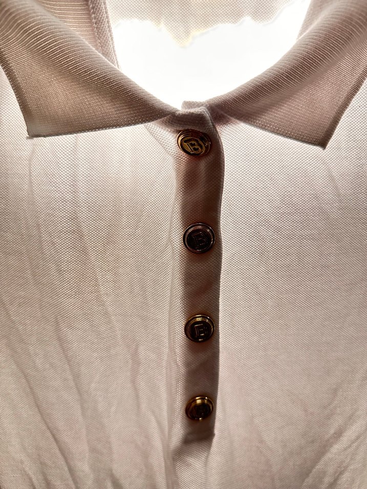 Balmain Düğmeli Beyaz Pamuklu Uzun Elbise - Görsel 2