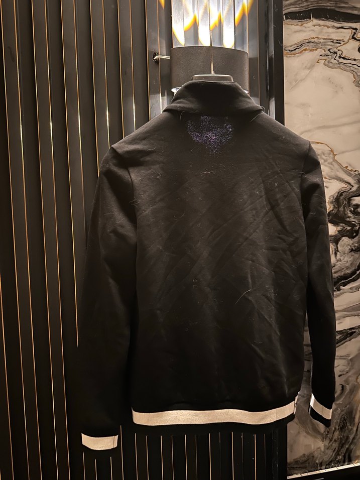 Siyah Fermuarlı Yüksek Yakalı hırka - Görsel 5