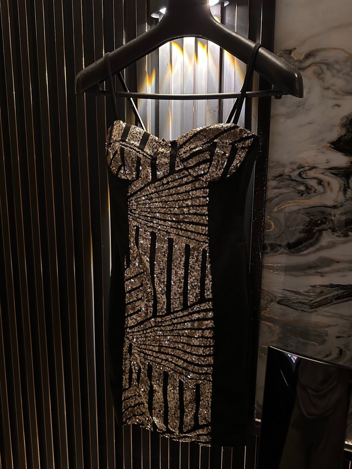 Payet Detaylı Strappy Elbise - Görsel 3