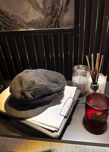 Siyah Örgü Yün Kadın Şapka - Görsel 3