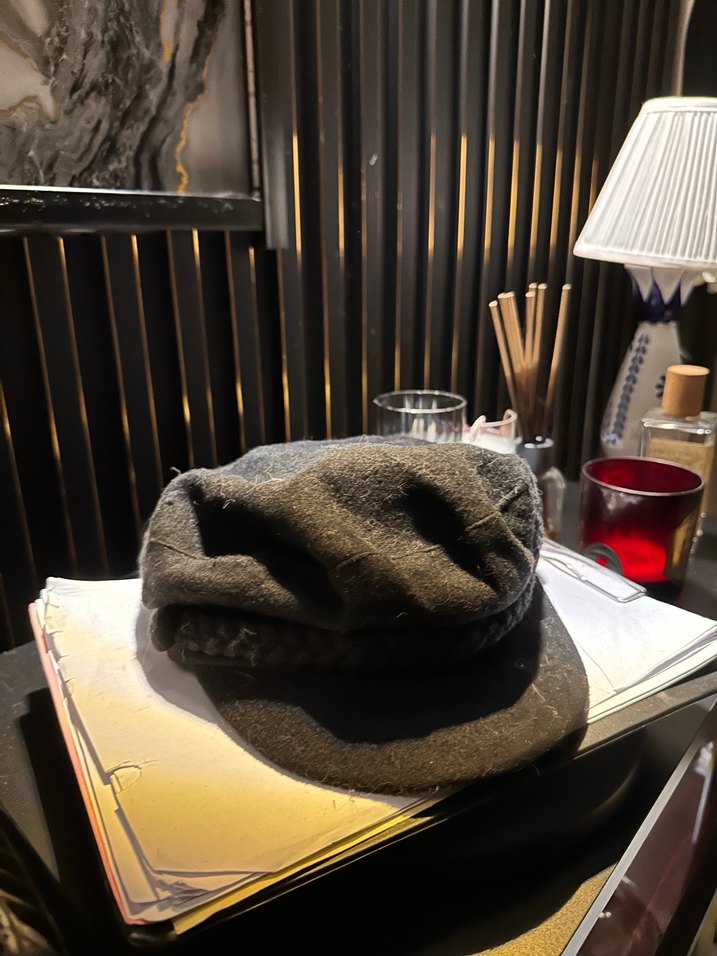 Siyah Örgü Yün Kadın Şapka - Görsel 2