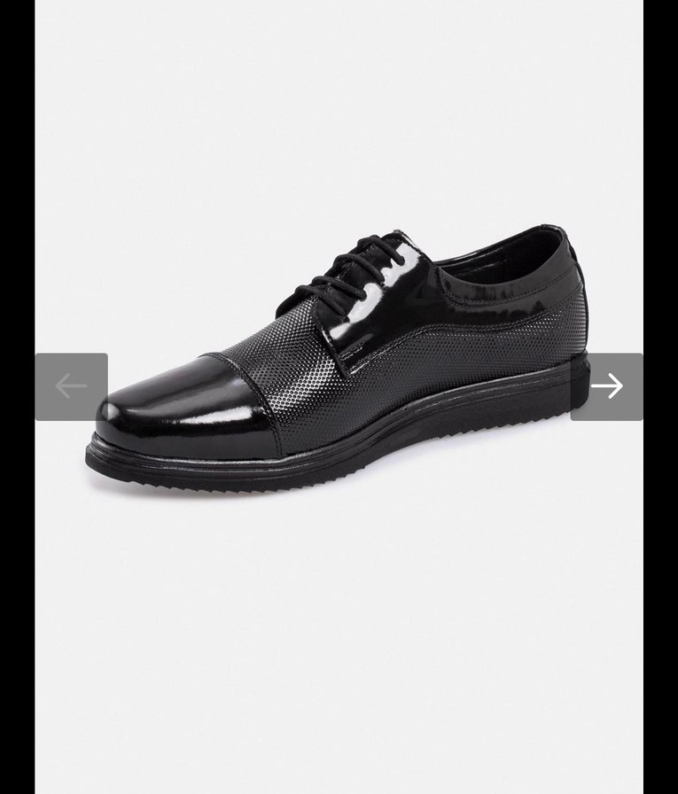 Siyah Rugan Yılan Desenli Erkek Klasik Ayakkabı - Görsel 2