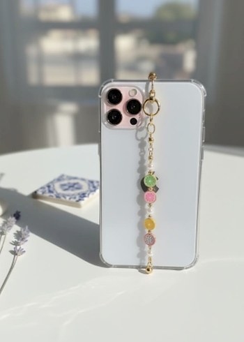Boncuklu Bohem Çok Renkli telefon süsü