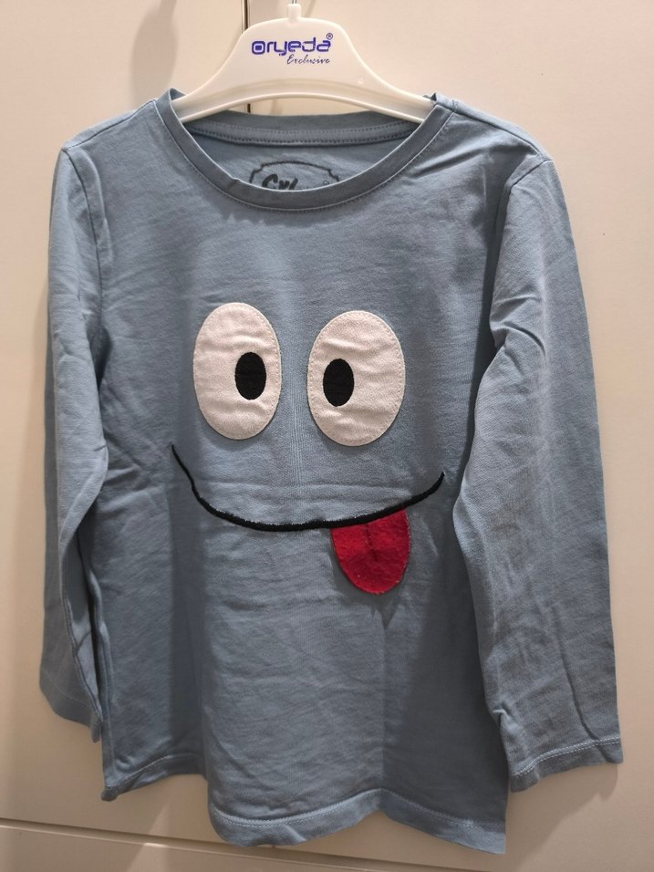 Gri Uzun Kollu Erkek Çocuk Tişört - Görsel 3