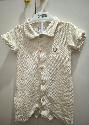 Bebek Erkek Kısa Kollu Pamuklu Tulum - Görsel 2