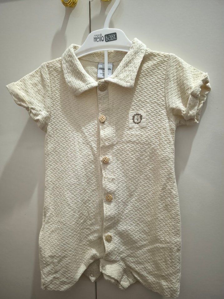 Bebek Erkek Kısa Kollu Pamuklu Tulum - Görsel 2