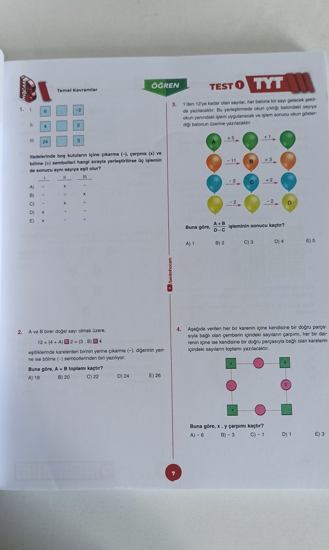 Benim Hocam TYT  Matematik Soru Bankası - Görsel 2