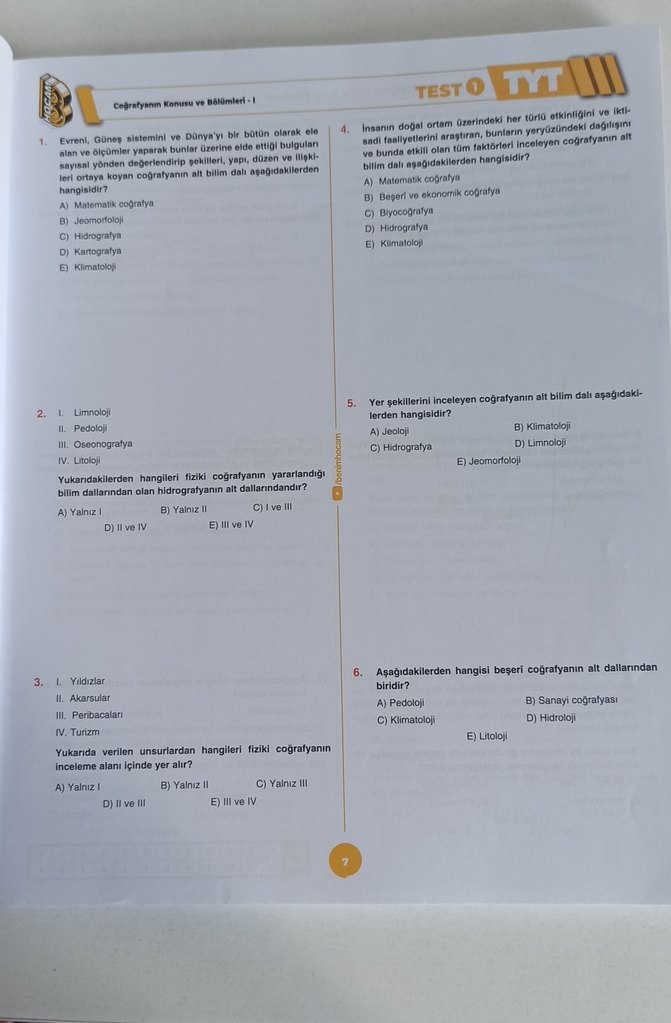 tyt coğrafya soru Bankası - Görsel 2