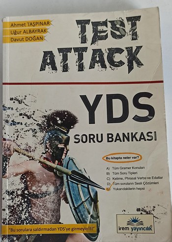 YDS Test Attack Soru Bankası Kitabı