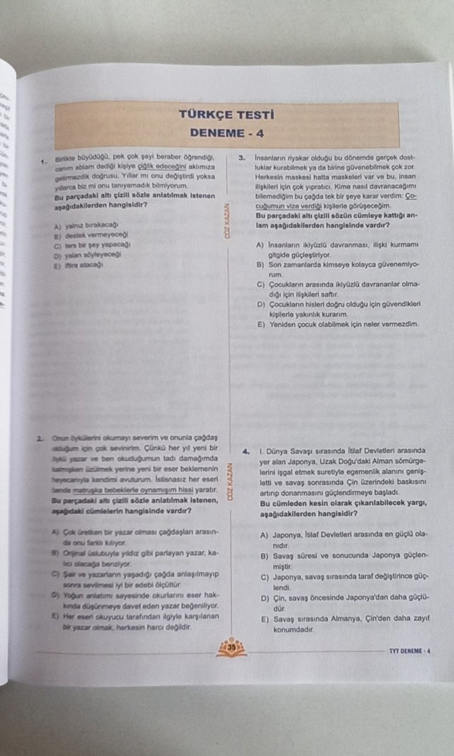 TYT Türkçe 20 Deneme Kitabı - Görsel 2