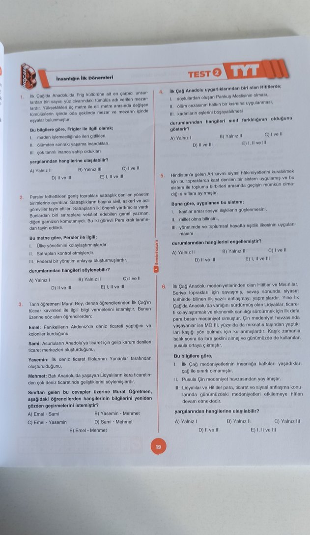 Benim Hocam TYT soru bankası - Görsel 2