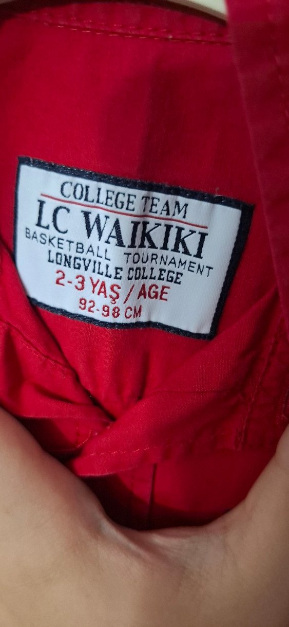 Erkek Çocuk Kısa Kollu Kırmızı Gömlek - Görsel 4