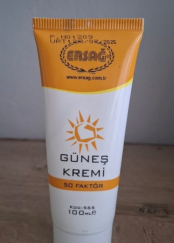 Ersag Güneş Kremi 50 Faktör 100 ml