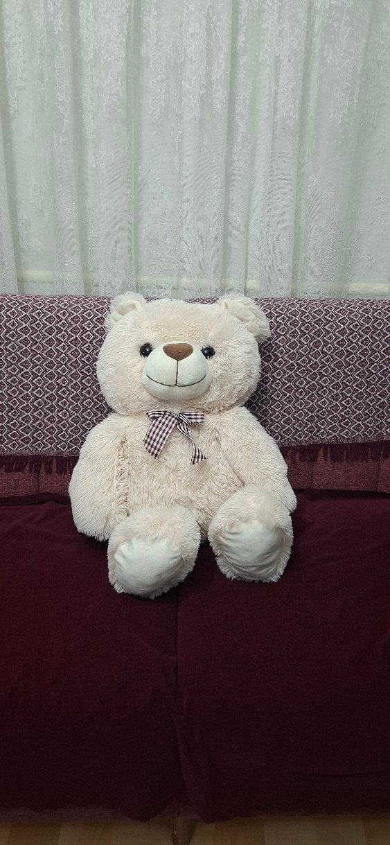 Beyaz Peluş Ayıcık Oyuncak - Görsel 2