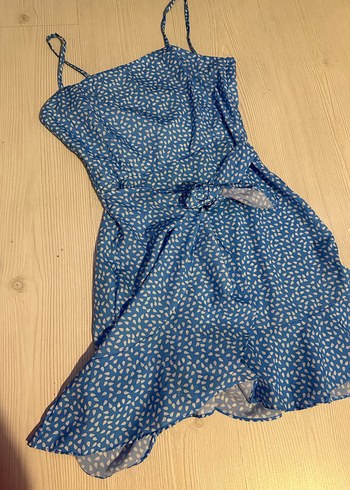 Mavi Drapeli Mini Bohem Elbise