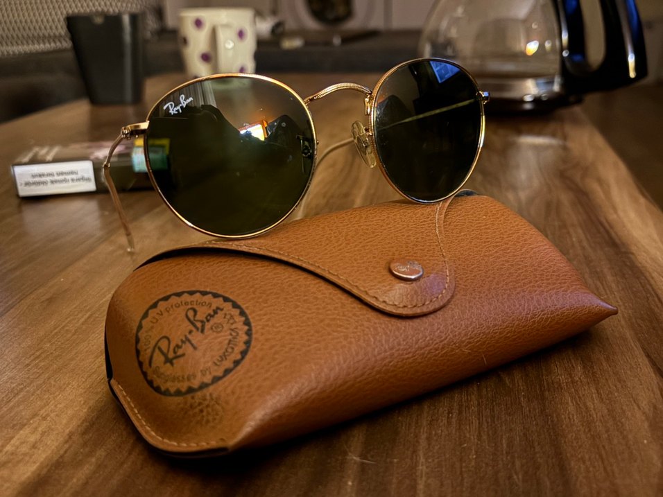 Gold Yuvarlak Kemik Kadın Güneş Gözlüğü - Görsel 2