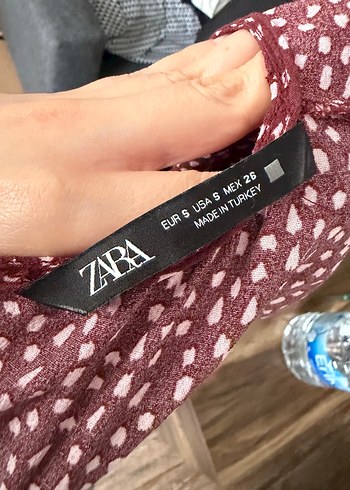 Zara mini uzun kollu elbise puantiye detaylı - Görsel 4