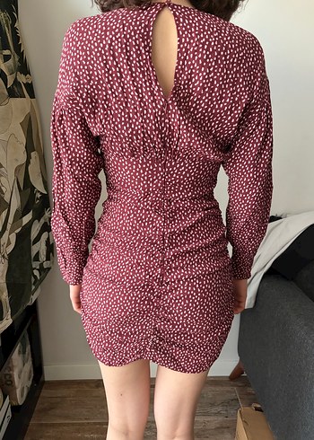 Zara mini uzun kollu elbise puantiye detaylı - Görsel 2