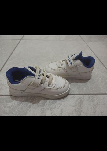 U.S Polo Assn. Beyaz Erkek Çocuk Spor Ayakkabı Velcro