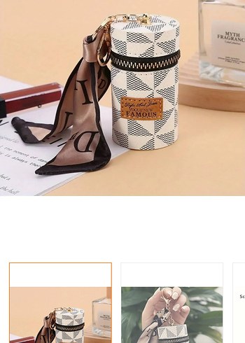 Bej Desenli Mini Kadın Çanta