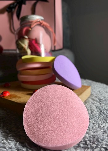 Renkli Pembe Makyaj Süngeri Seti - Görsel 4