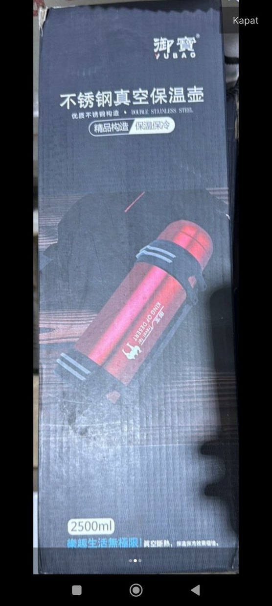 Siyah Vakumlu Termos Matara - Görsel 3