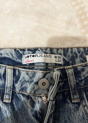 32 Beden mavi Renk Kadın koton Denim Salaş Jean Pantolon