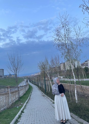 Kadın krem mevlana etek - Görsel 2