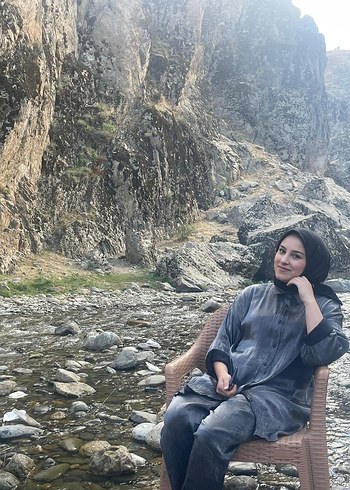 Gri Uzun Kollu Etnik Desenli Kadın Tunik - Görsel 2