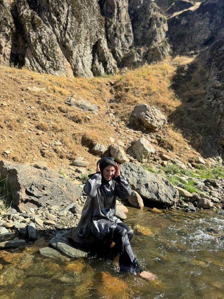 Gri Uzun Kollu Etnik Desenli Kadın Tunik - Görsel 4