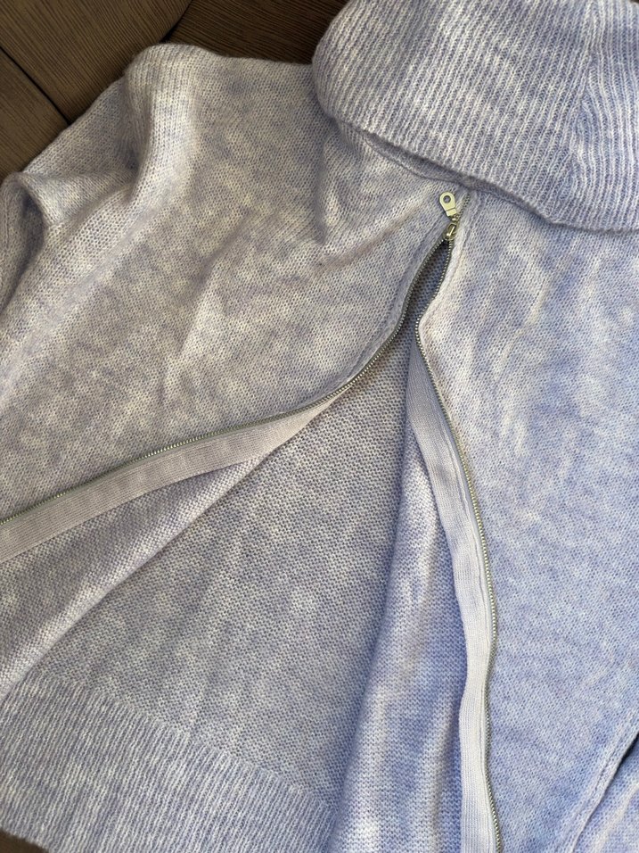 lila Kadın Triko Boğazlı Kazak - Görsel 4