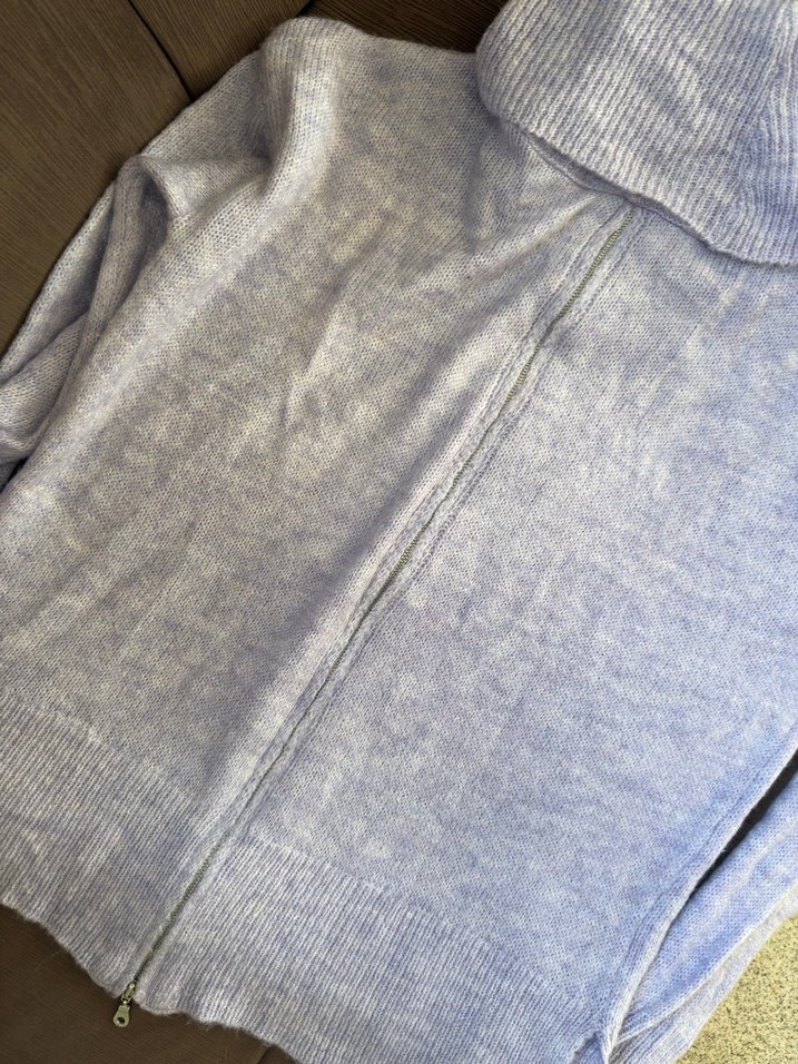 lila Kadın Triko Boğazlı Kazak - Görsel 3