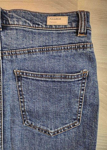 xs Beden mavi Renk Kadın Mavi Denim Midi Etek