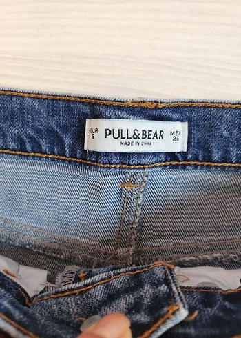 Stradivarius Kadın Mavi Denim Midi Etek