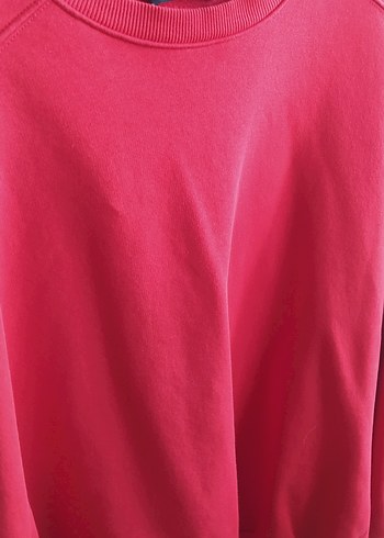 Kırmızı Kadın Bisiklet Yaka Sweatshirt