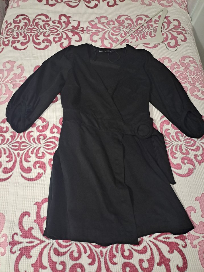 Siyah Süet Kemerli Tulum - Görsel 4