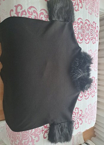 Kürklü Uzun Panço - Görsel 3