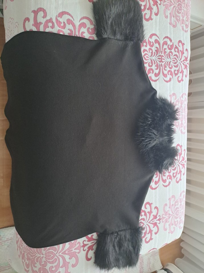 Kürklü Uzun Panço - Görsel 3