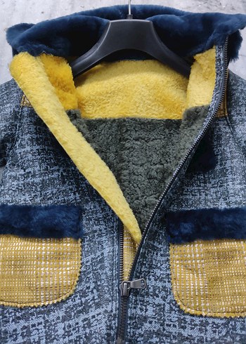 %100 Hakiki Kuzu Deri İçi Kürklü Çocuk Montu İMALAT FİYATINA - Görsel 3