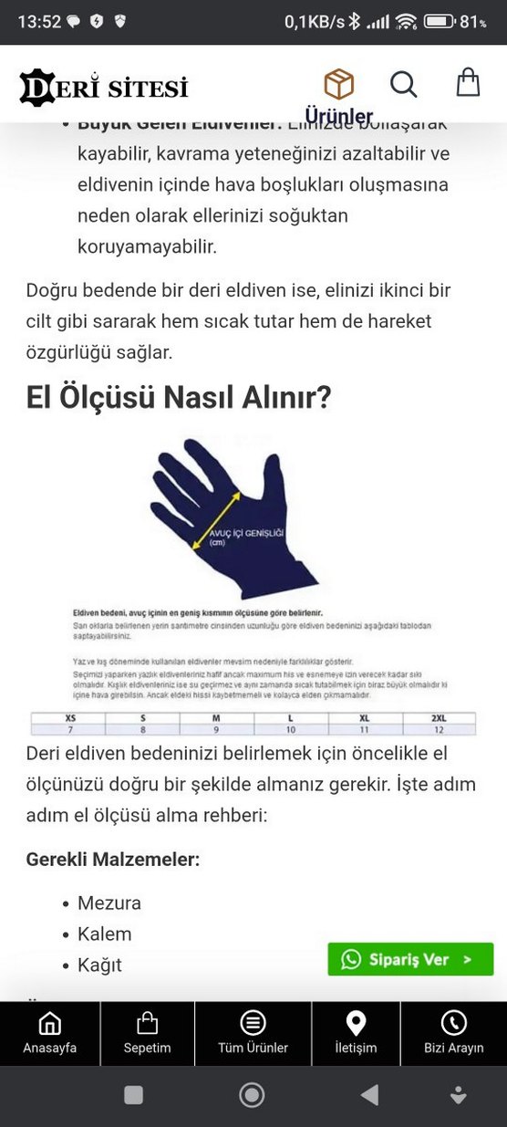 Hakiki Kuzu Derisi İçi Kürklü Eldiven - Görsel 3