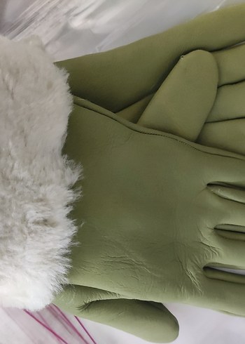 Hakiki Kuzu Derisi İçi Kürklü Eldiven - Görsel 2