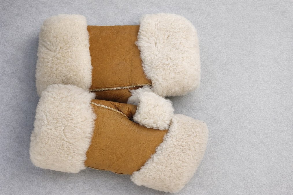 Hakiki Nubuk Kürklü Yarım Eldiven - Görsel 2