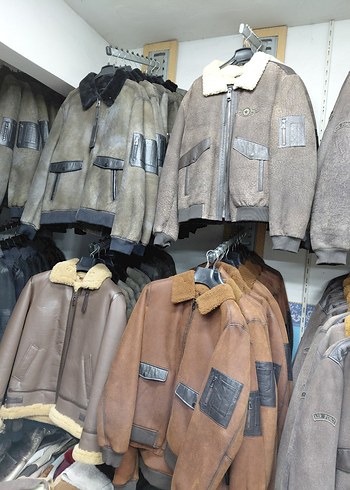 Hakiki Kuzu Deri İçi Kürklü Pilot Mont - Görsel 3