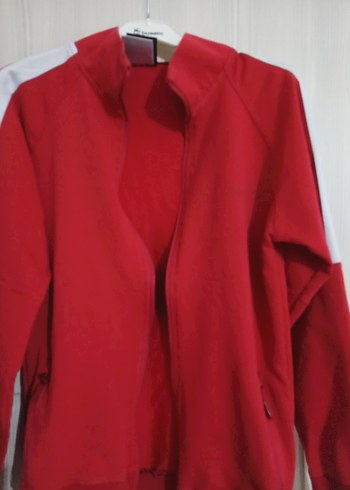 Kırmızı Kadın Fermuarlı Spor Ceket - Görsel 3
