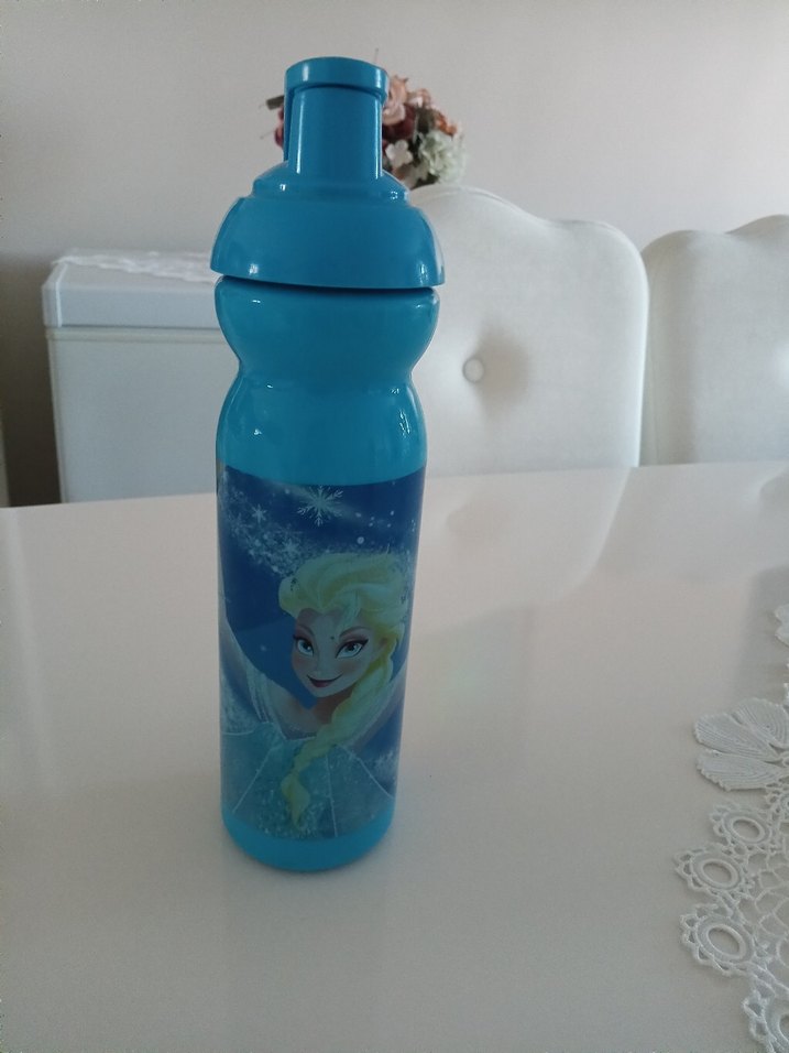 Disney Frozen Mavi Çocuk Su Matarası. - Görsel 2