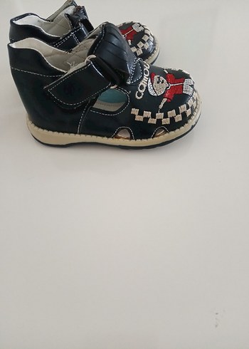 Erkek Bebek Mavi Nakışlı İlk Adım Ayakkabısı - Görsel 2