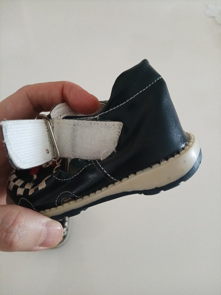 Erkek Bebek Mavi Nakışlı İlk Adım Ayakkabısı - Görsel 3